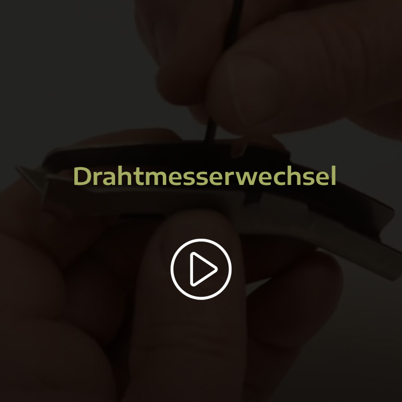 Changement du couteau à fil