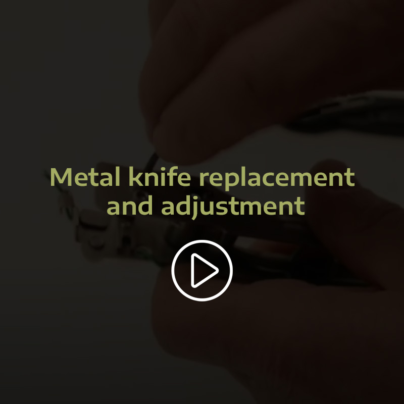 Changement du couteau