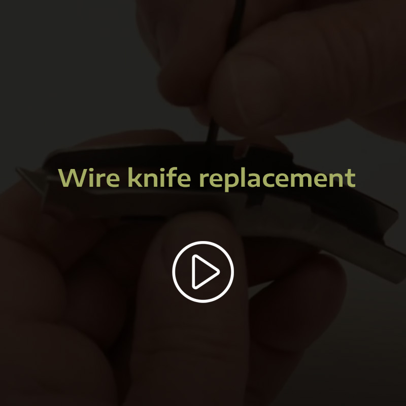 Changement du couteau à fil