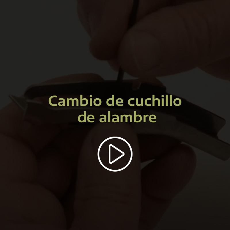 Changement du couteau à fil