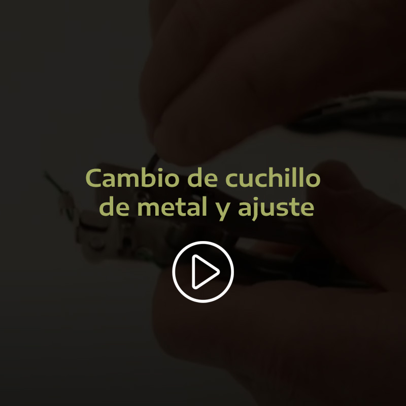 Changement du couteau