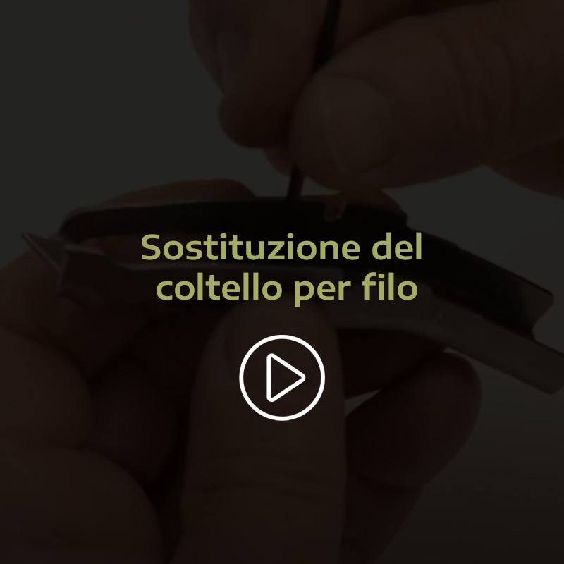 Changement du couteau à fil